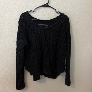 Black loose knit sweater